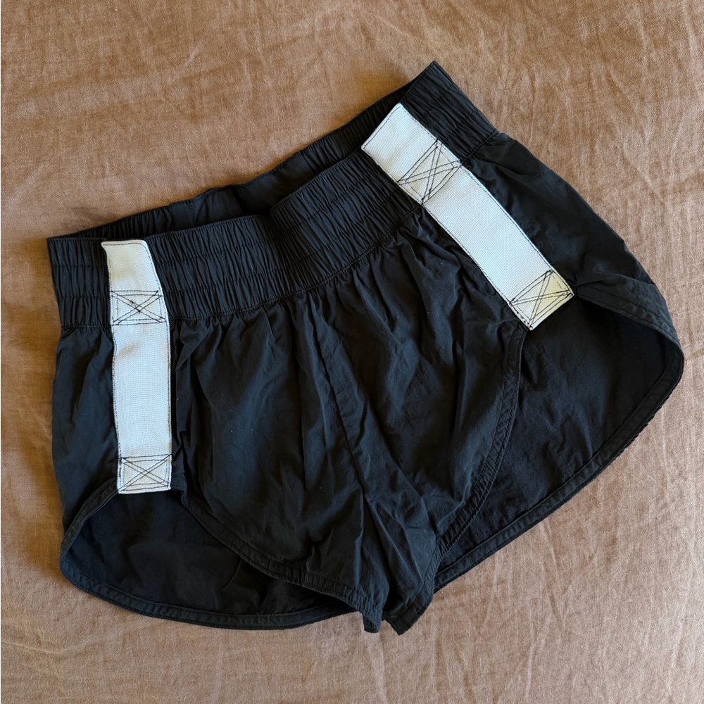 Black Women's Shorts with White Accents